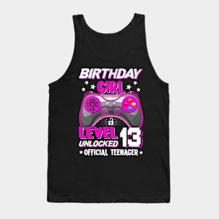 Birthday Girl 13 Years Old Video Game Teenager Tank Top